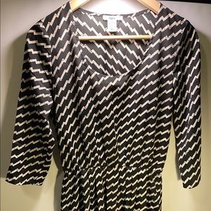 Women’s black dress white stripe Bar III size XS